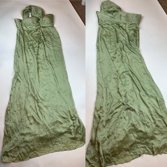 Banana Republic BR Monogram Green Silk Gown - Picture 4 of 6